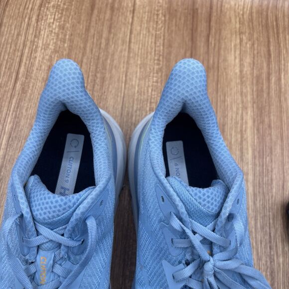 Hoka One One Clifton 9 Blue Running Shoes Men’s Size 10 D Selling AS IS READ - Picture 9 of 10